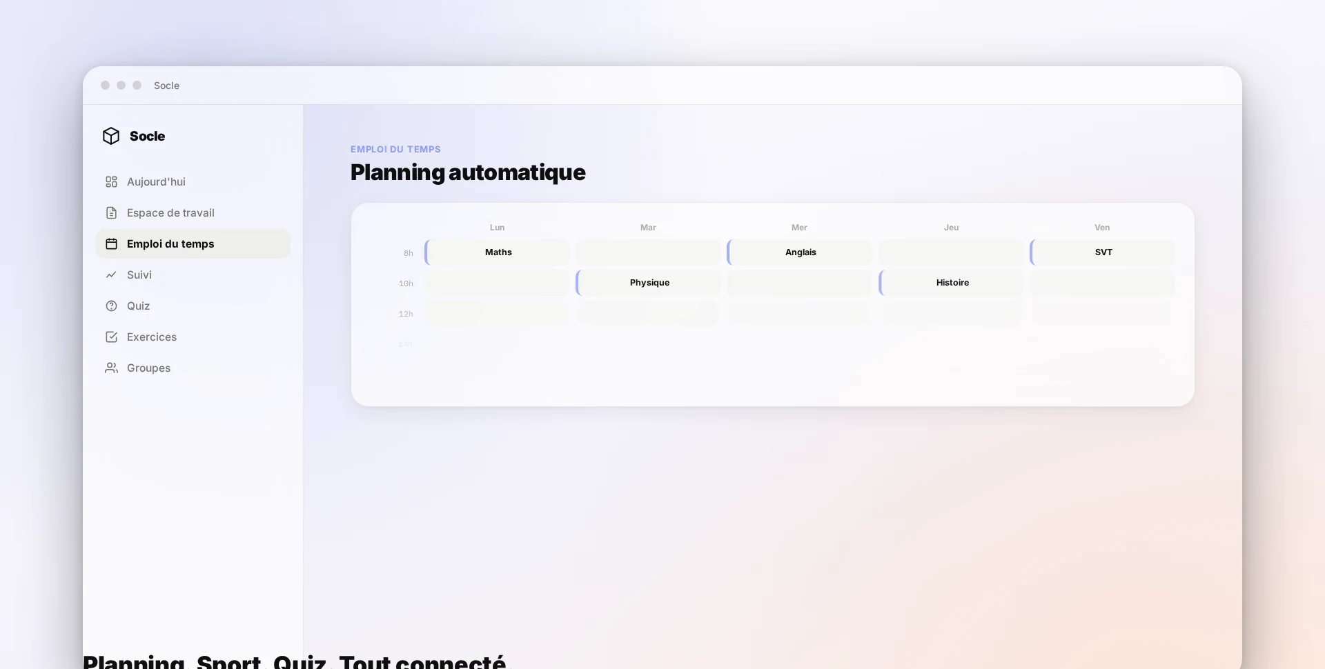 Planning automatique